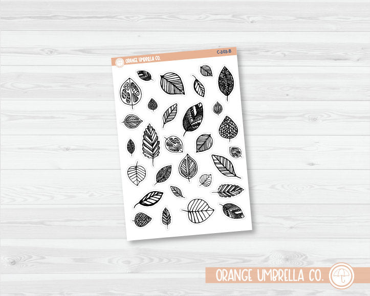 CLEARANCE | Leaf Element Deco Planner Stickers | C-303-B