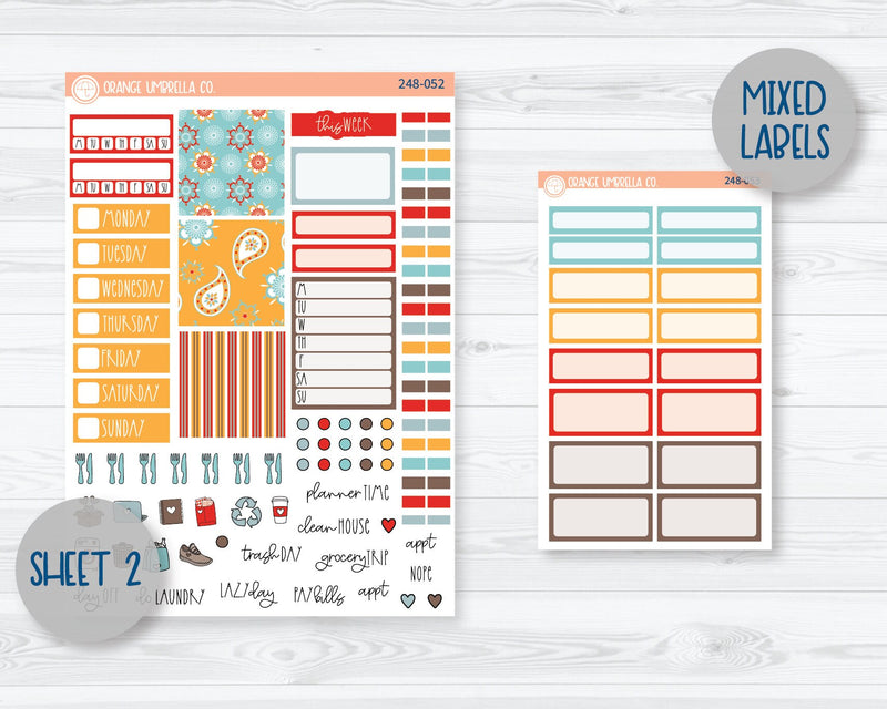 CLEARANCE | Hobonichi Cousin Planner Kit Stickers | Sassy 248-051