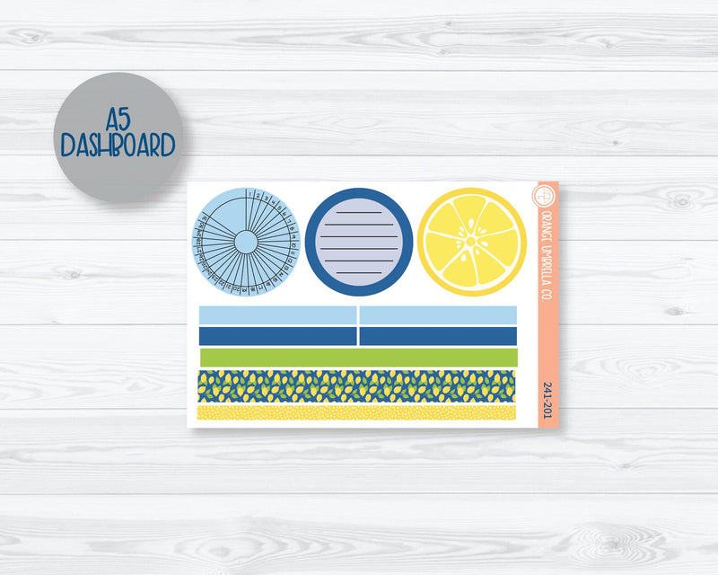 CLEARANCE | Plum Dashboards Planner Kit Stickers | Lemon Squeezy 241-201