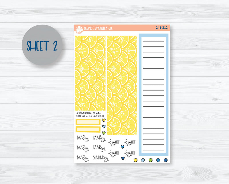 CLEARANCE | A5 Plum Monthly Planner Kit Stickers | Lemon Squeezy 241-211
