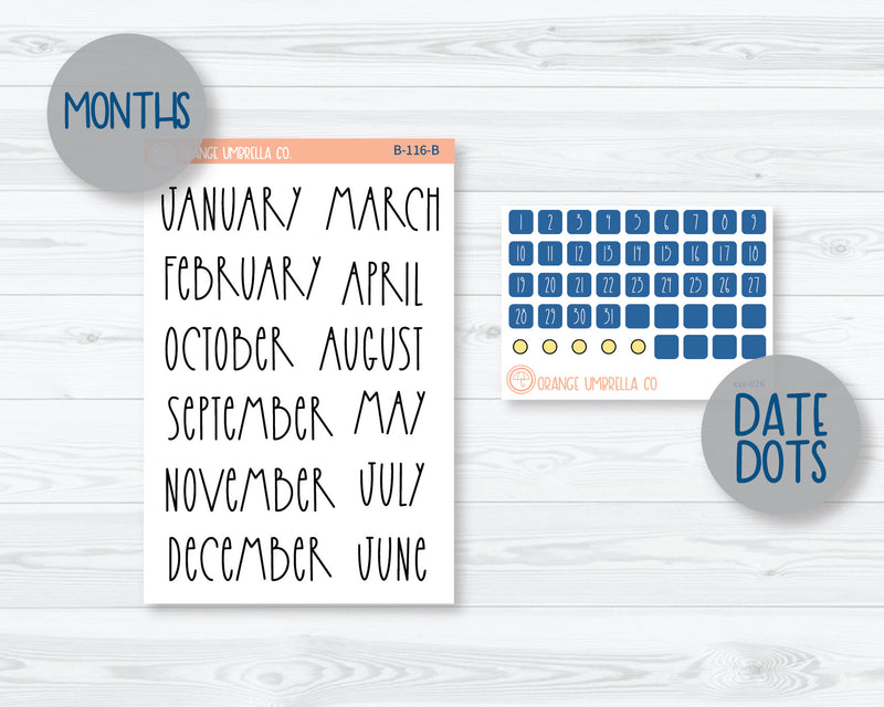Hobonichi Weeks Monthly Planner Kit Stickers | Lemon Squeezy 241-301