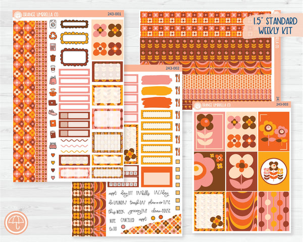 CLEARANCE | Weekly Planner Kit Stickers | Flower Child 243-001