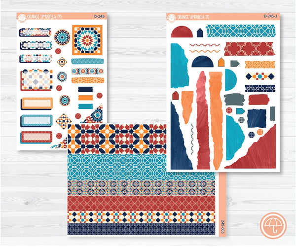 Moroccan Courtyard Kit Deco Planner Stickers | D-245