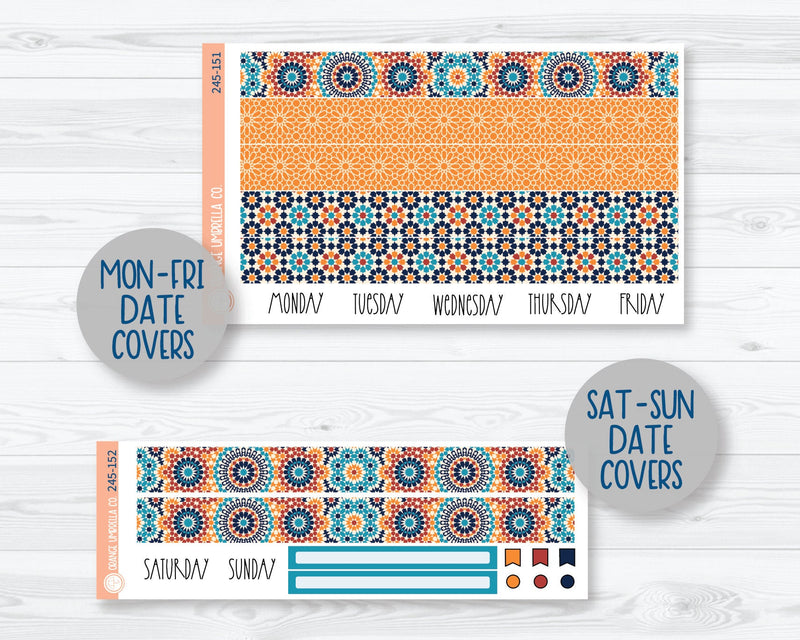 7x9 Plum Daily Planner Kit Stickers | Moroccan Courtyard 245-151
