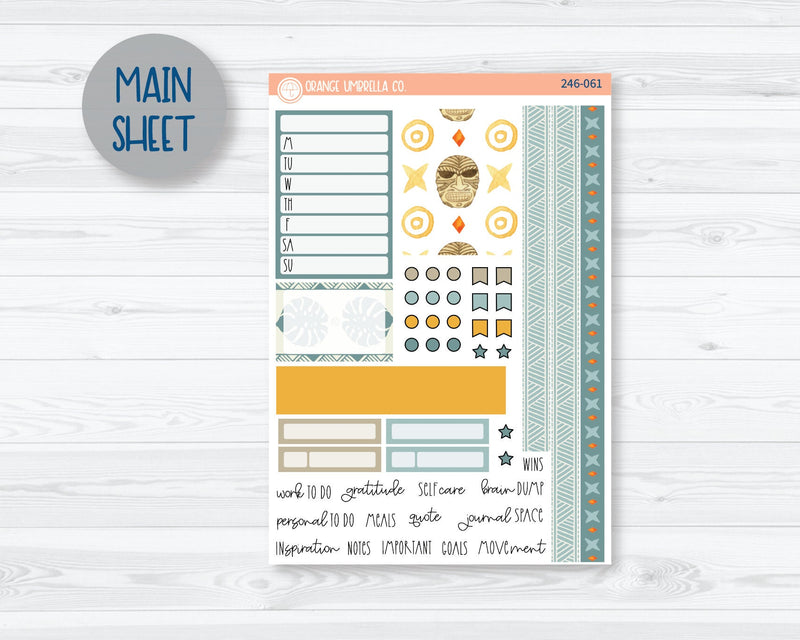 CLEARANCE | 7x9 Passion Weekly Planner Kit Stickers | Tiki Hut 246-061
