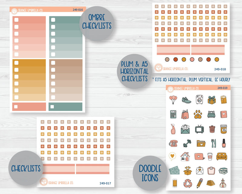 Weekly Add-On Planner Kit Stickers | Tropical Escape 249-011