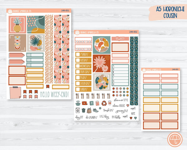 CLEARANCE | Hobonichi Cousin Planner Kit Stickers | Tropical Escape 249-051