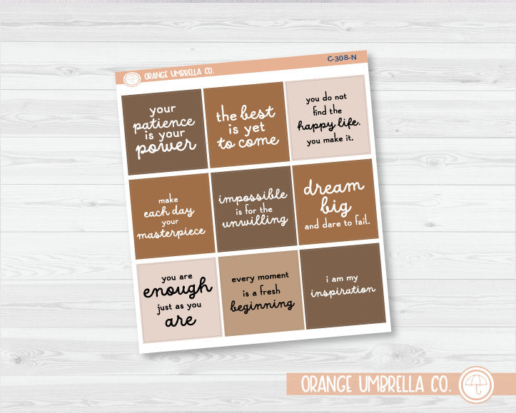 CLEARANCE | Empowerment Color Box Quote Planner Stickers | FC12 | C-308