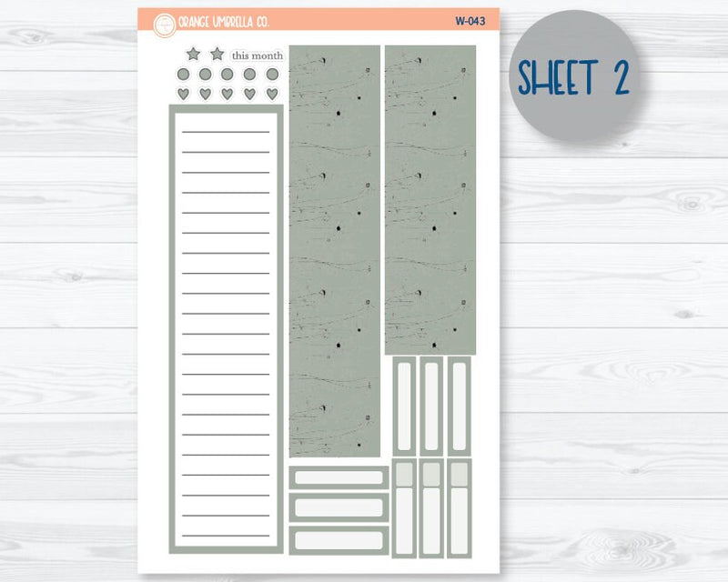 7x9 EC Wildflower Monthly Planner Kit Stickers | October | W-025-031-043