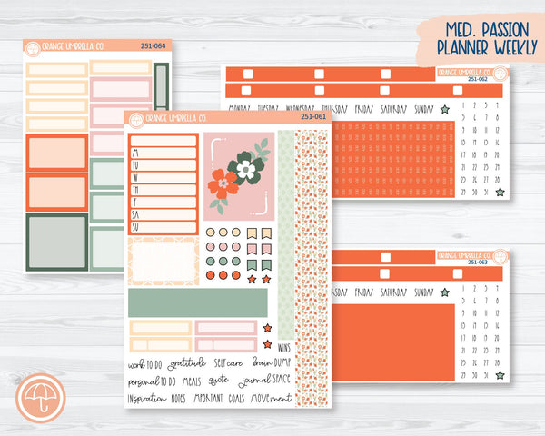 7x9 Passion Weekly Planner Kit Stickers | Petals 251-061