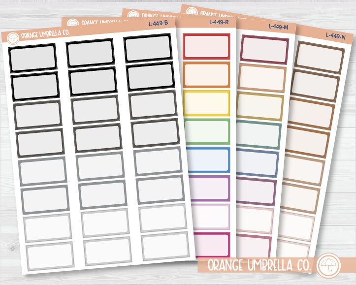 Hobonichi Half Box Basic Planner Stickers | L-449