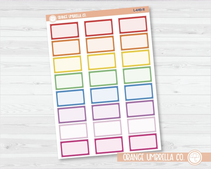 Hobonichi Half Box Basic Planner Stickers | L-449