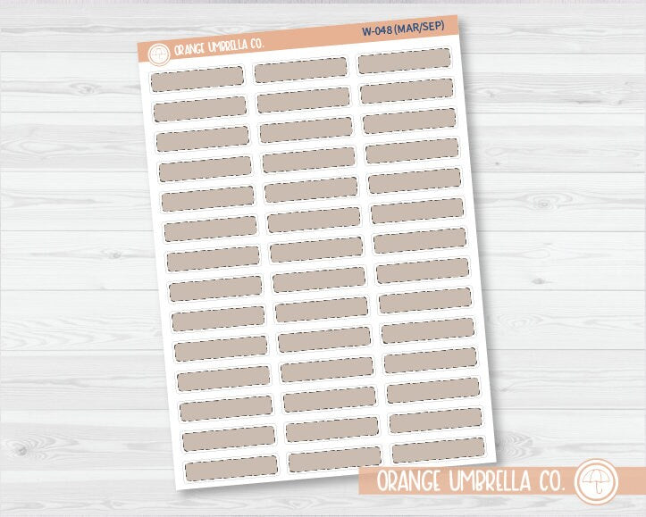 CLEARANCE | Stitched Skinny Label Planner Stickers | Wildflower Palette | W-046-051