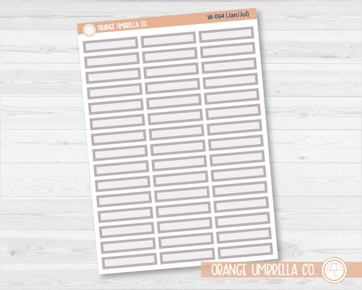 CLEARANCE | Skinny Label Planner Stickers | Wildflower Palette | W-064-069