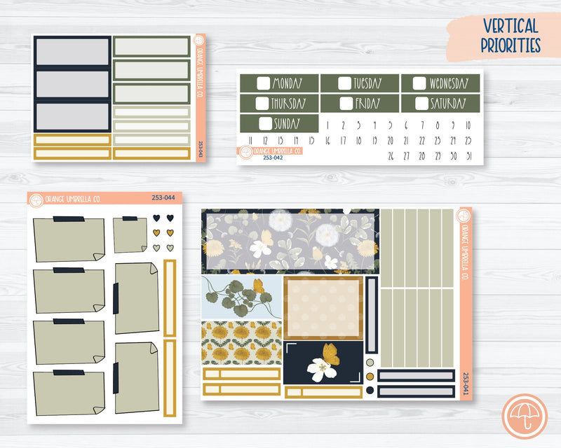 Plum Vertical Priorities Planner Kit Stickers | Wishful 253-041