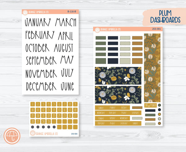 CLEARANCE | Hobonichi Weeks Monthly Planner Kit Stickers | Wishful 253-301