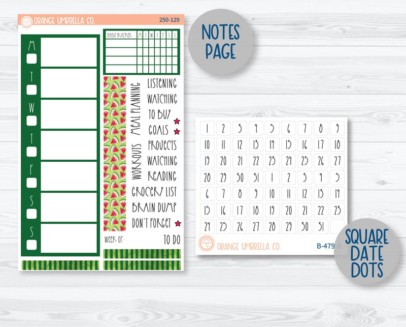 A5 Daily Duo Planner Kit Stickers | Sweet Summer Treat 250-121