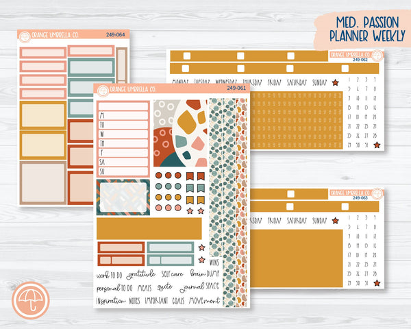 CLEARANCE | 7x9 Passion Weekly Planner Kit Stickers | Tropical Escape 249-061