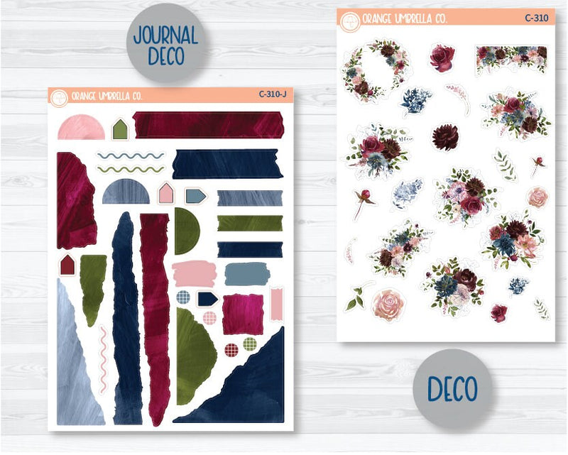 CLEARANCE | Floral Fantasy2 Deco & Journaling Planner Stickers | C-310