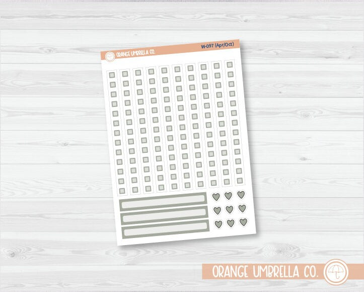 A5 Daily Duo Checklist Strip Planner Stickers | Wildflower Palette | W-094-099