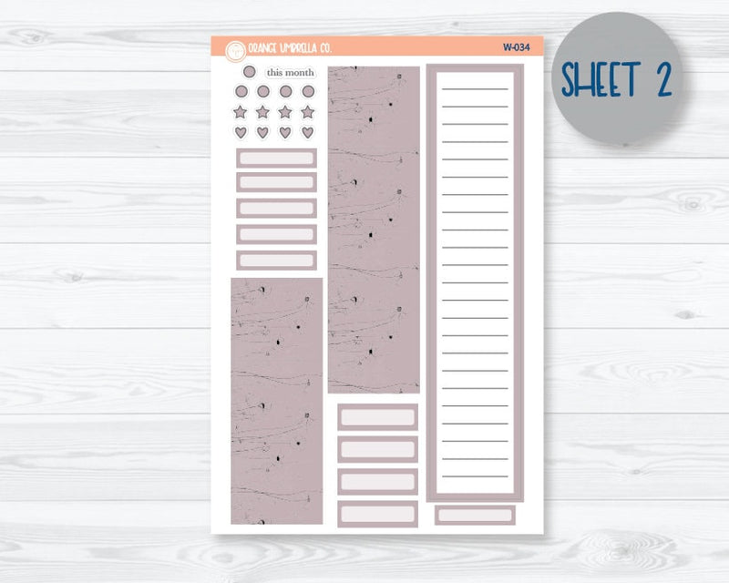 A5 Coil Monthly Planner Stickers | July Wildflowers Palette | W-009-028-034