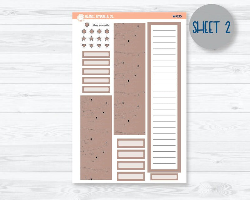 CLEARANCE | A5 Coil Monthly Planner Stickers | August Wildflowers Palette | W-010-029-035