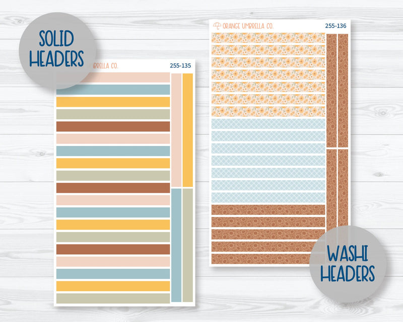 7x9 Daily Duo Planner Kit Stickers | Sun-Drenched 255-131
