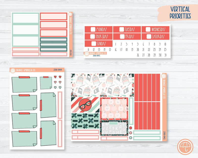 Plum Vertical Priorities Planner Kit Stickers | Smarty Pants 256-041