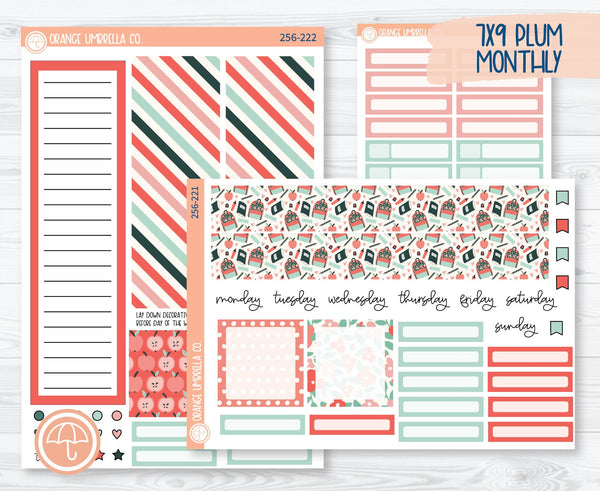 7x9 Plum Monthly Planner Kit Stickers | Smarty Pants 256-221