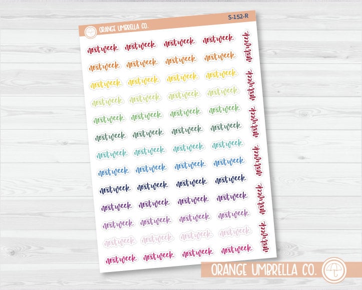 CLEARANCE | Next Week Script Planner Stickers | F7 | S-152