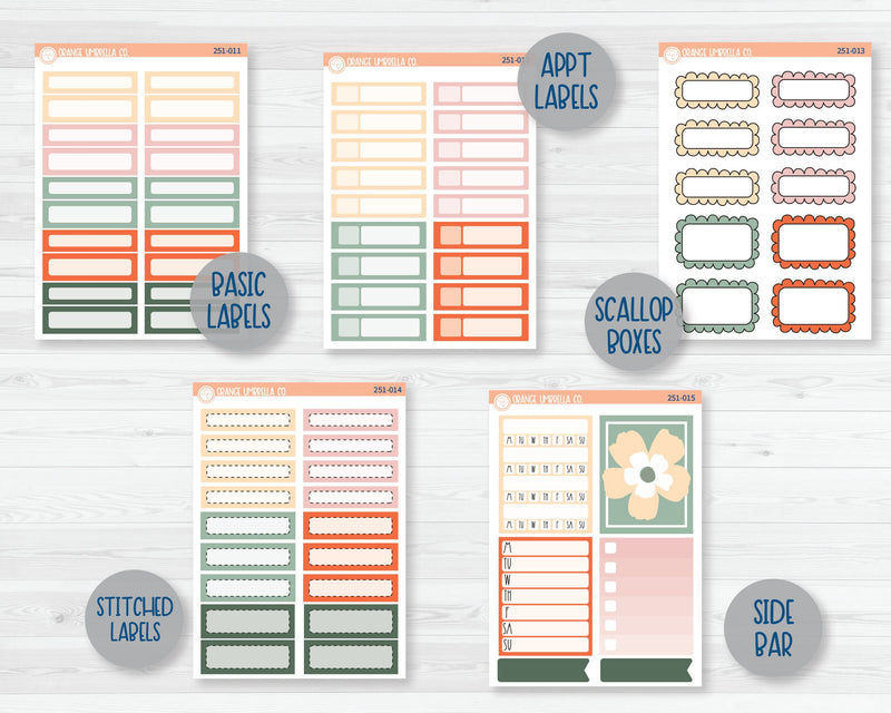 Weekly Add-On Planner Kit Stickers | Petals 251-011