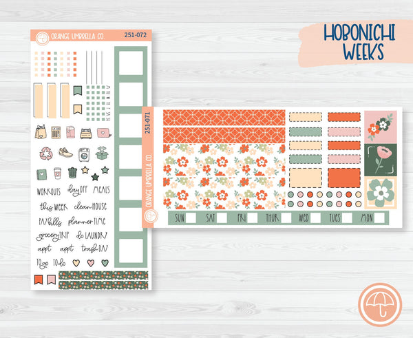 Hobonichi Weeks Planner Kit Stickers | Petals 251-071