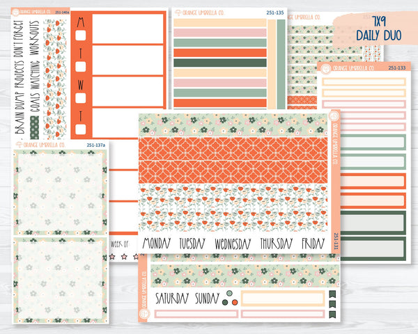7x9 Daily Duo Planner Kit Stickers | Petals 251-131