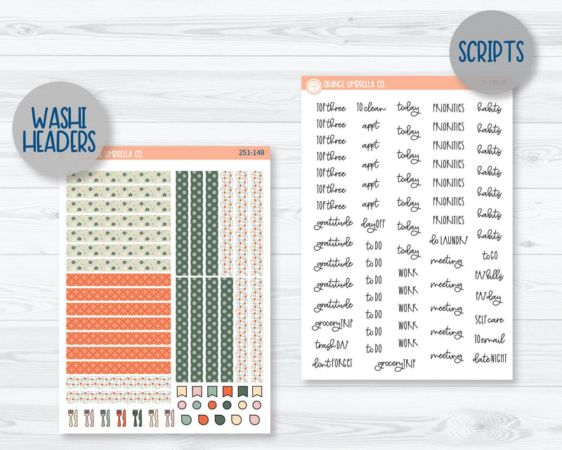 A5 Plum Daily Planner Kit Stickers | Petals 251-141