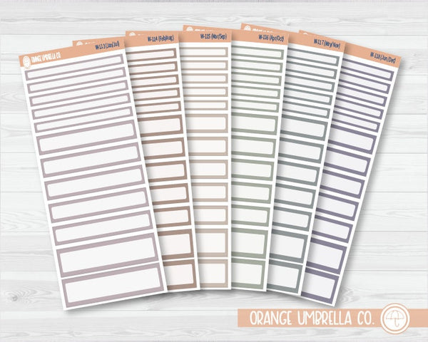 7x9 Daily Duo Label Planner Stickers | Wildflower Palette | W-113-118