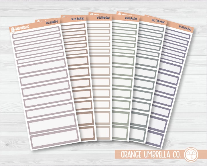 CLEARANCE | 7x9 Daily Duo Label Planner Stickers | Wildflower Palette | W-113-118