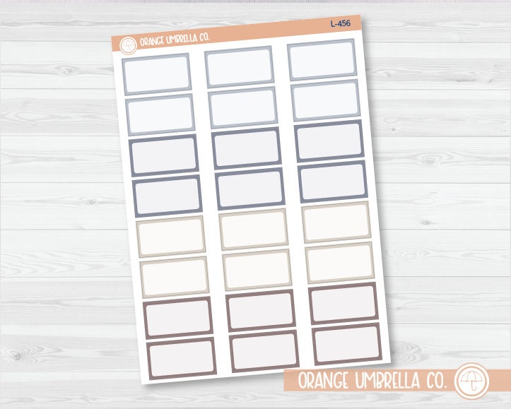 Hobonichi Half Box Basic Planner Stickers | Muted | L-453-L-456