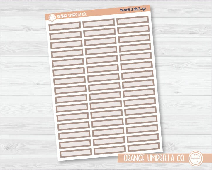 Skinny Label Planner Stickers | Wildflower Palette | W-064-069