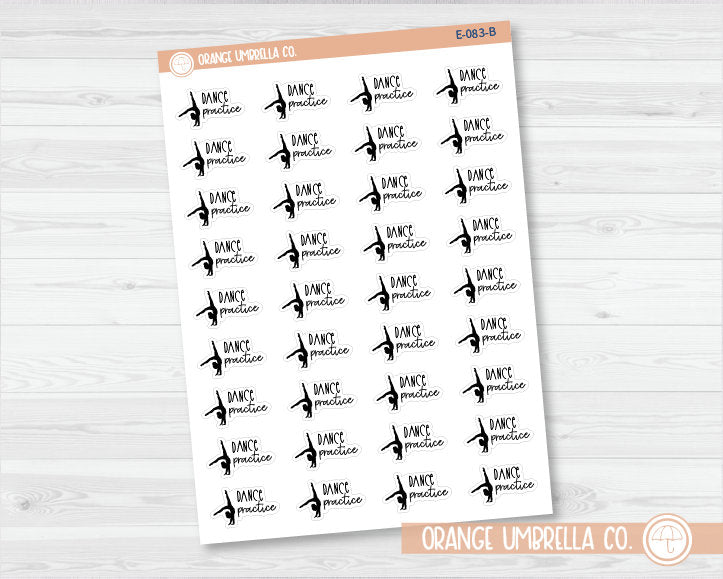 Dance Practice Icon Script Planner Stickers | FC12 | E-083
