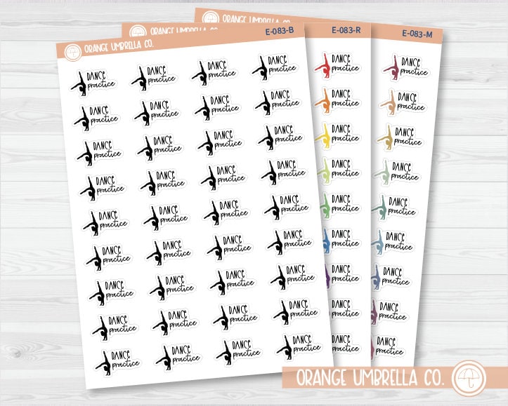 Dance Practice Icon Script Planner Stickers | FC12 | E-083