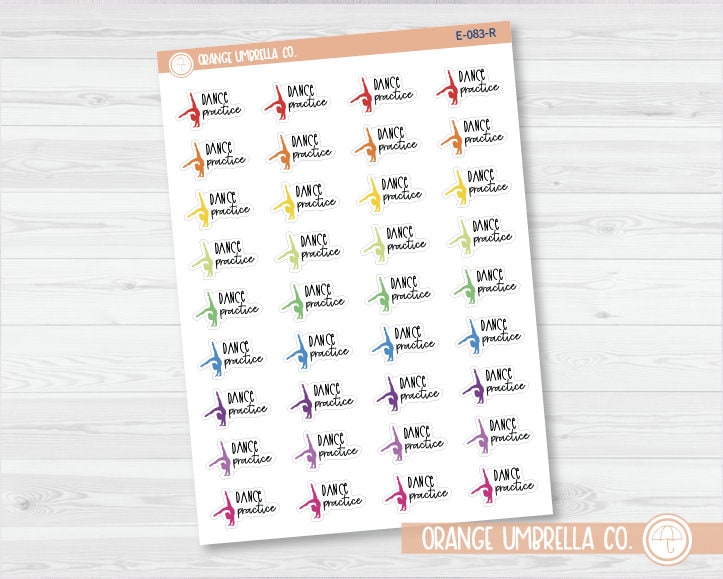 Dance Practice Icon Script Planner Stickers | FC12 | E-083