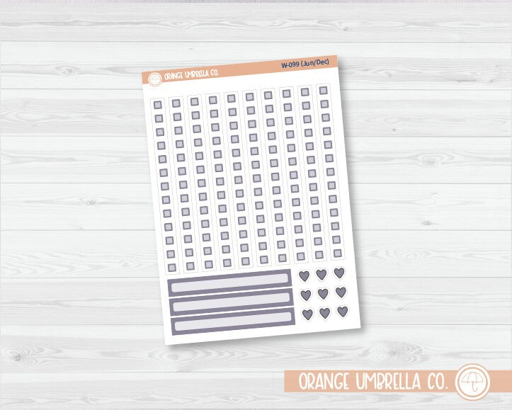 A5 Daily Duo Checklist Strip Planner Stickers | Wildflower Palette | W-094-099