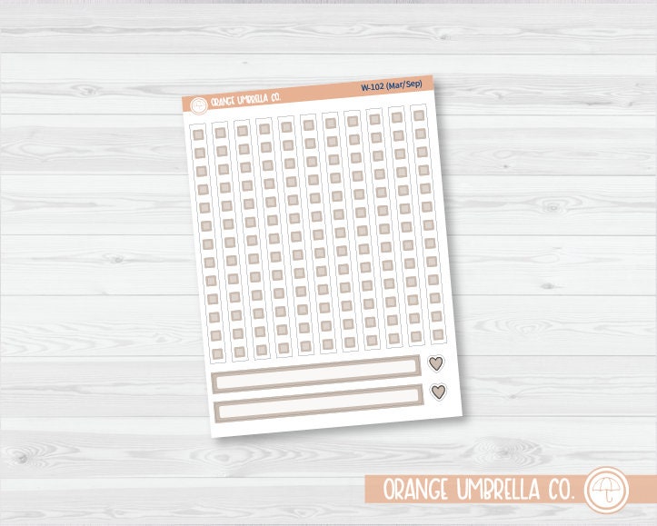 7x9 Daily Duo Checklist Strip Planner Stickers | Wildflower Palette | W-100-105