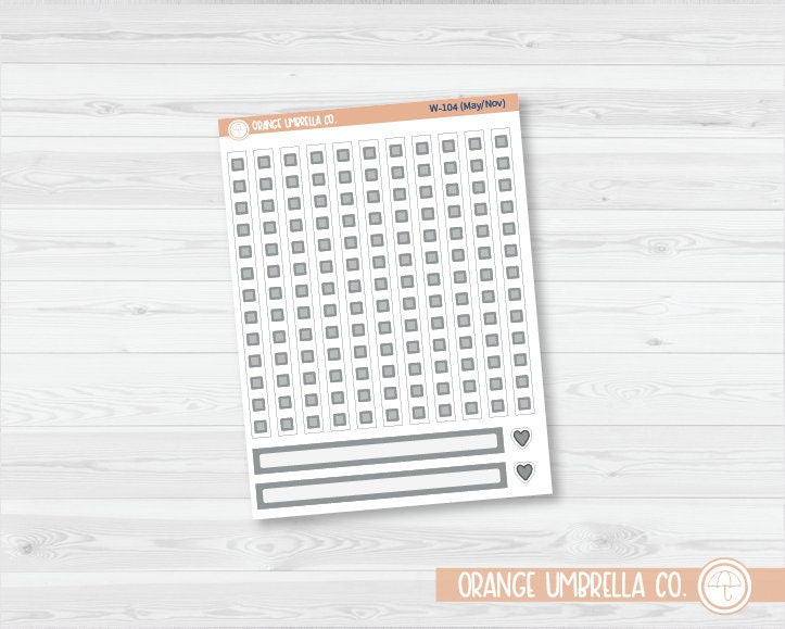 CLEARANCE | 7x9 Daily Duo Checklist Strip Planner Stickers | Wildflower Palette | W-100-105