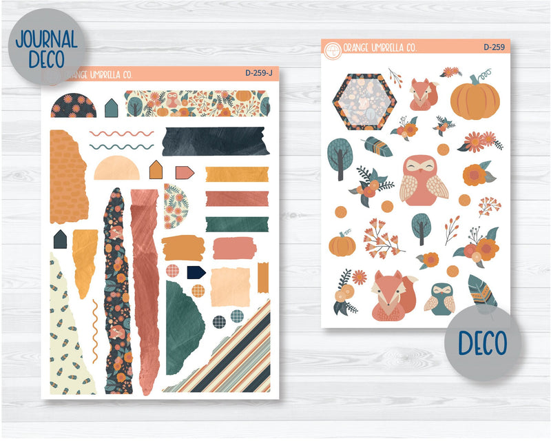 Feisty Fox Kit Deco Planner Stickers | D-259