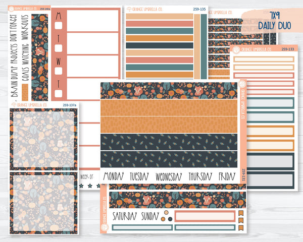 7x9 Daily Duo Planner Kit Stickers | Feisty Fox 259-131