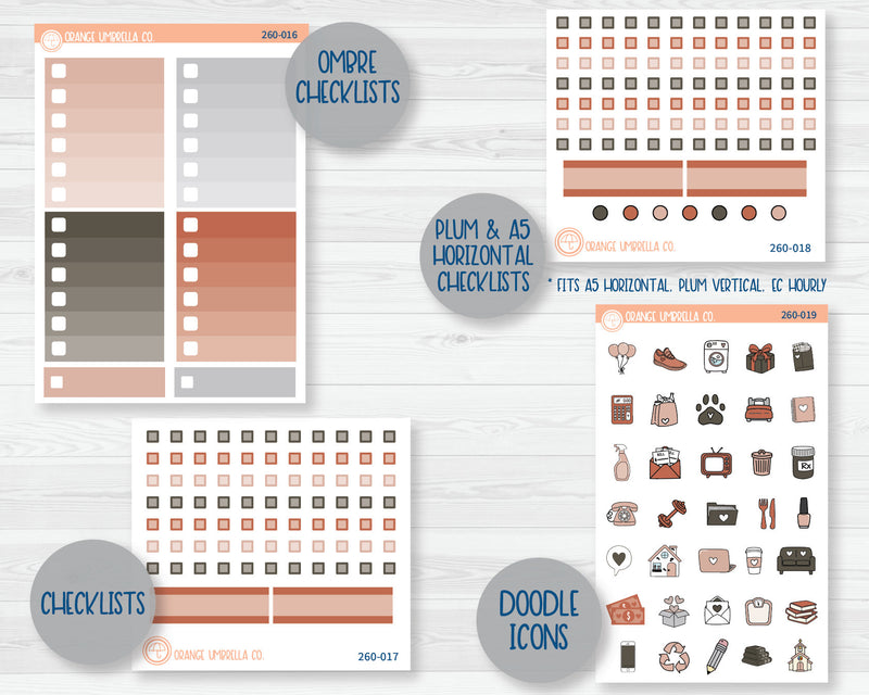 Weekly Add-On Planner Kit Stickers | Sophisticated 260-011