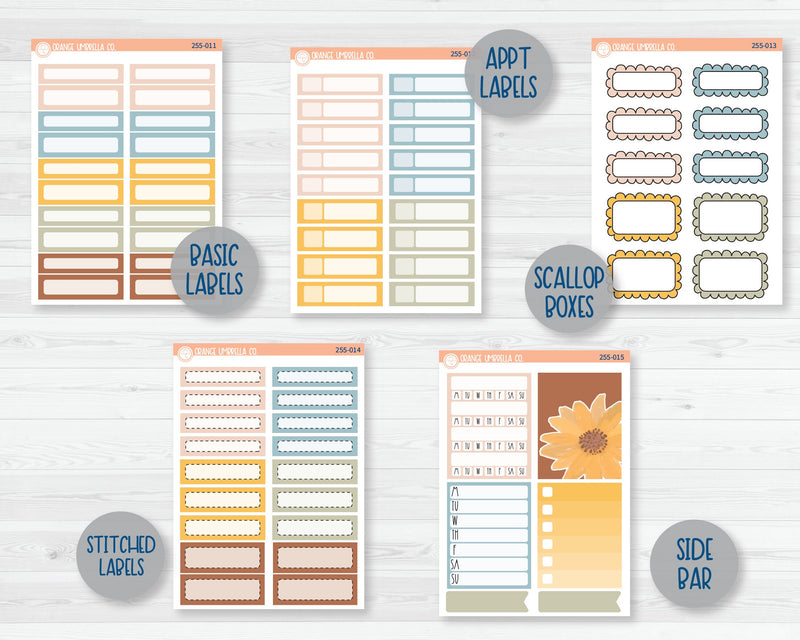 CLEARANCE | Weekly Add-On Planner Kit Stickers | Sun-Drenched 255-011