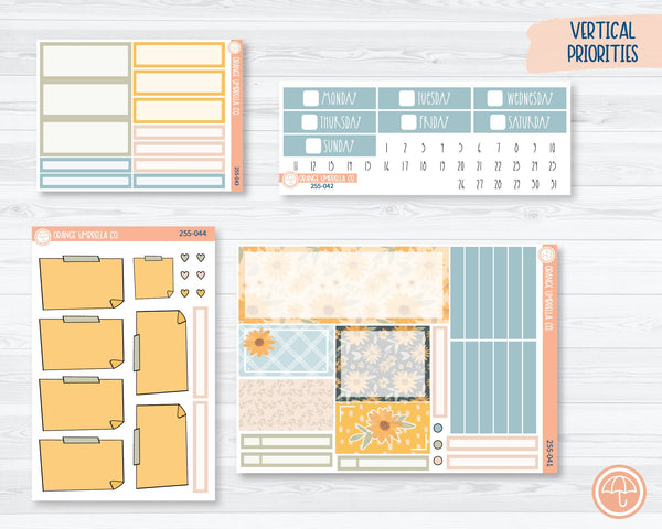 Plum Vertical Priorities Planner Kit Stickers | Sun-Drenched 255-041