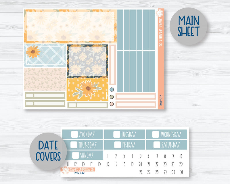 CLEARANCE | Plum Vertical Priorities Planner Kit Stickers | Sun-Drenched 255-041